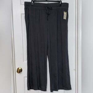 Terra and Sky 2X Gray Knit Wide-Leg Pants NWT